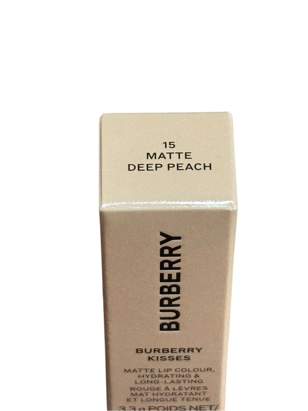 Burberry Kisses Matte Lipstick 15 Matte Deep Peach 3.3g 0.11oz New In Box